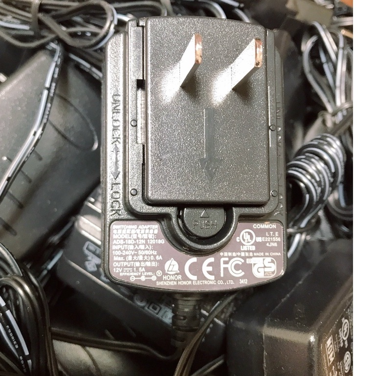 Nguồn Adapter 12v 1.5a APD, Ktec, Honor loại tốt jack 5.5x2.5mm dùng camera, modem, dock ổ cứng bảo hành