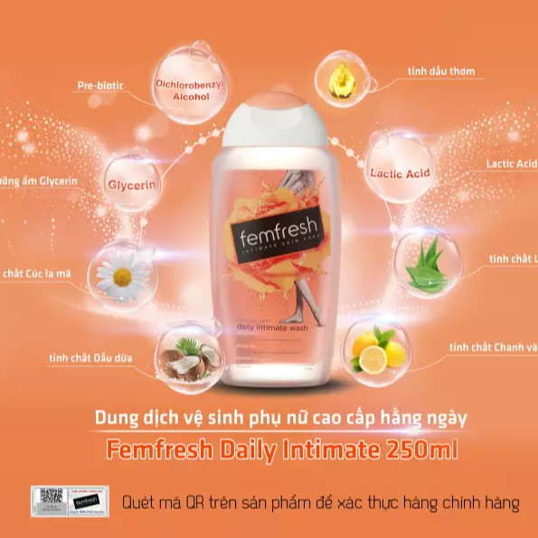 {UK} Dung Dịch vệ sinh Femfresh Daily Intimate Wash – Giúp khử mùi và thơm mát vùng kín 250ml