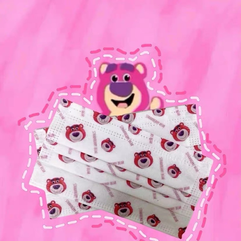 Khẩu trang dễ thương Lotso - Strawberry Bear | BigBuy360 - bigbuy360.vn