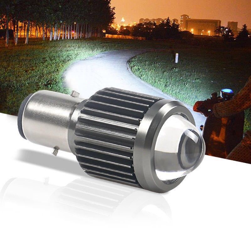 Đèn Pha Bi Cầu MiNi Lắp Vừa Cho Các Dòng Xe Chân H4(Pha Trắng Cos Vàng)