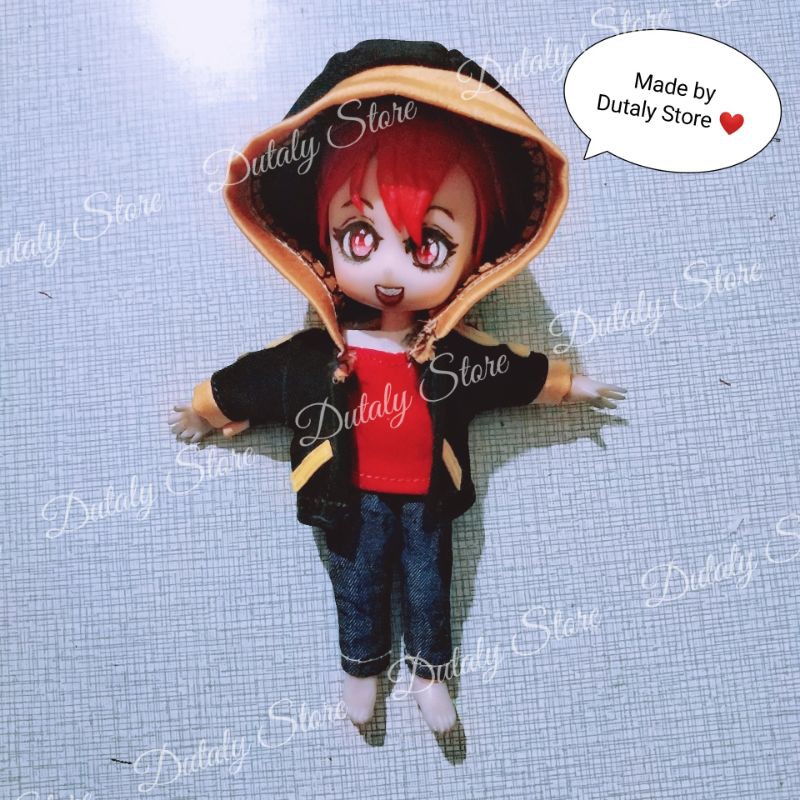 Ob11 - set 18 trang phục cosplay 707 và Saeran game Mystic Messenger cho búp bê obitsu11, nendoll, ddf, UFdoll, ymy