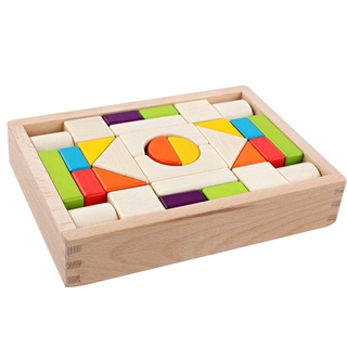 [Hộp A5] Đồ Chơi Gỗ Xếp Hình Khối(gồm 30 khối gỗ)