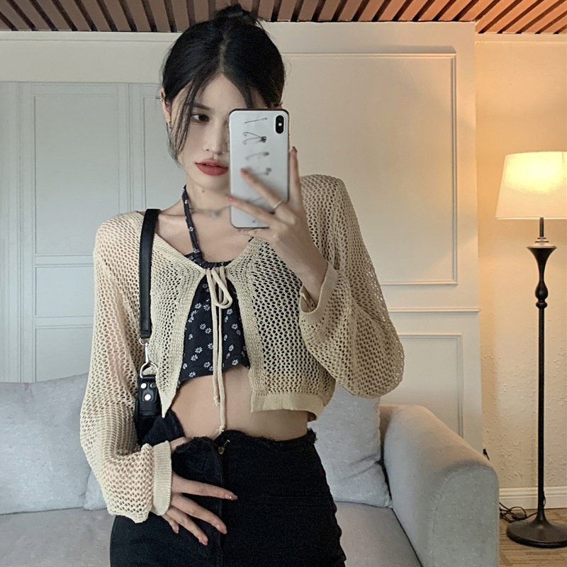 Áo Khoác Cardigan Cổ Chữ V Màu Sắc Thanh Lịch Cho Nữ