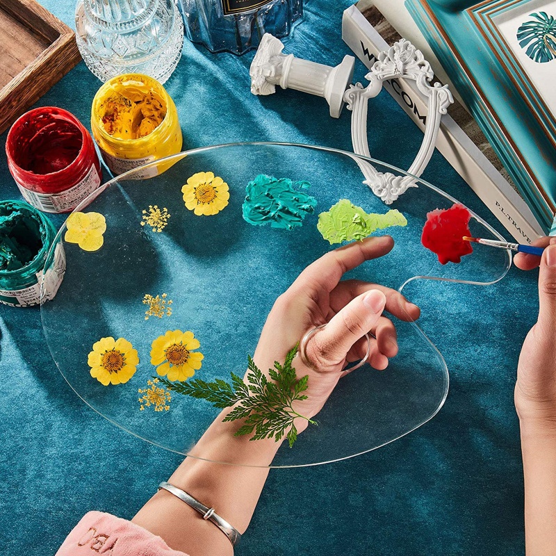 Khuôn Đúc Hình Bầu Dục Oval Làm Bảng Đựng Màu Vẽ Nghệ Thuật Thủ Công