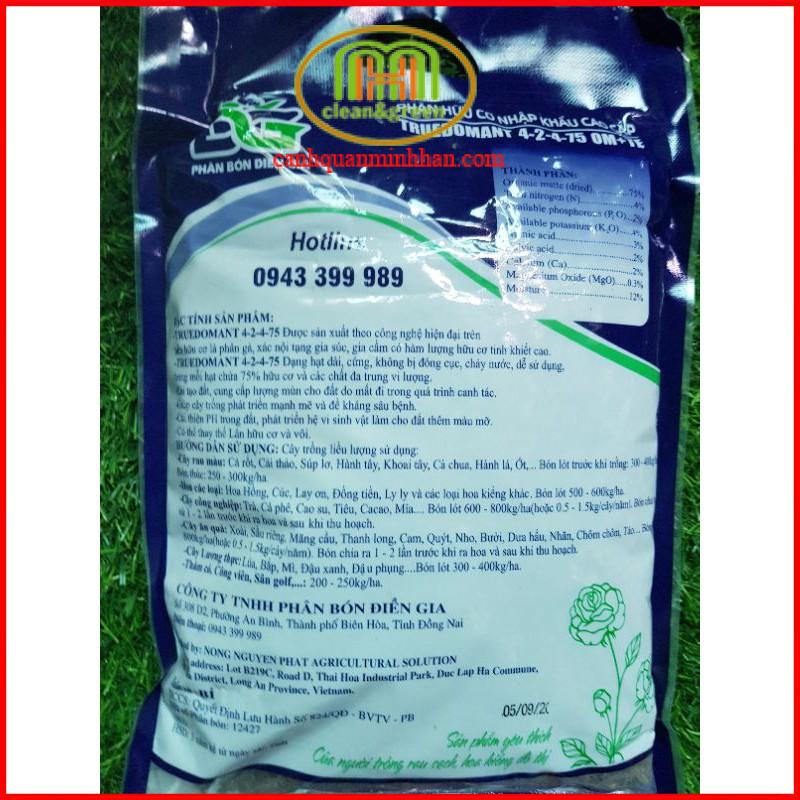 Phân gà hữu cơ viên nén Nhật Bản 1 kg giúp cây phát triển mạnh, đề kháng sâu bệnh, phát triển hệ vi sinh vật trong đất