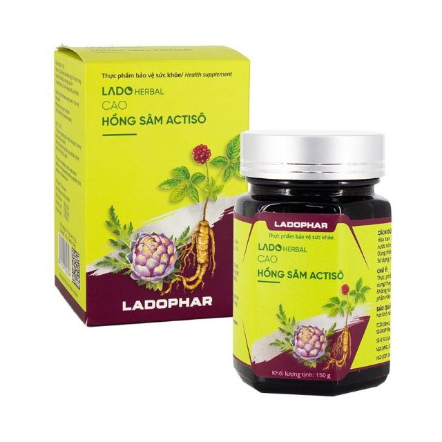 02 Hộp Cao Hồng Sâm Atiso Lọ 150 gram - Ladophar