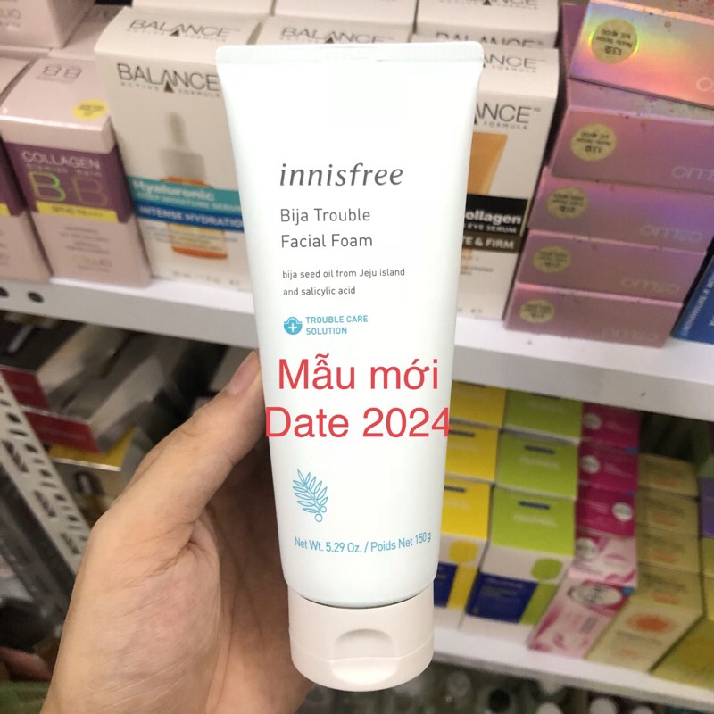 Sữa Rửa Mặt FREESHIP Sữa rửa mặt Innisfree Bija Trouble Facial Foam 150ml