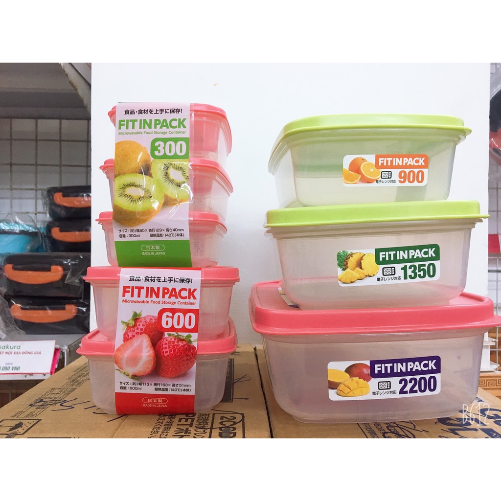 Hộp nhựa đựng thực phẩm nắp dẻo Nhật Bản các cỡ - Made in Japan