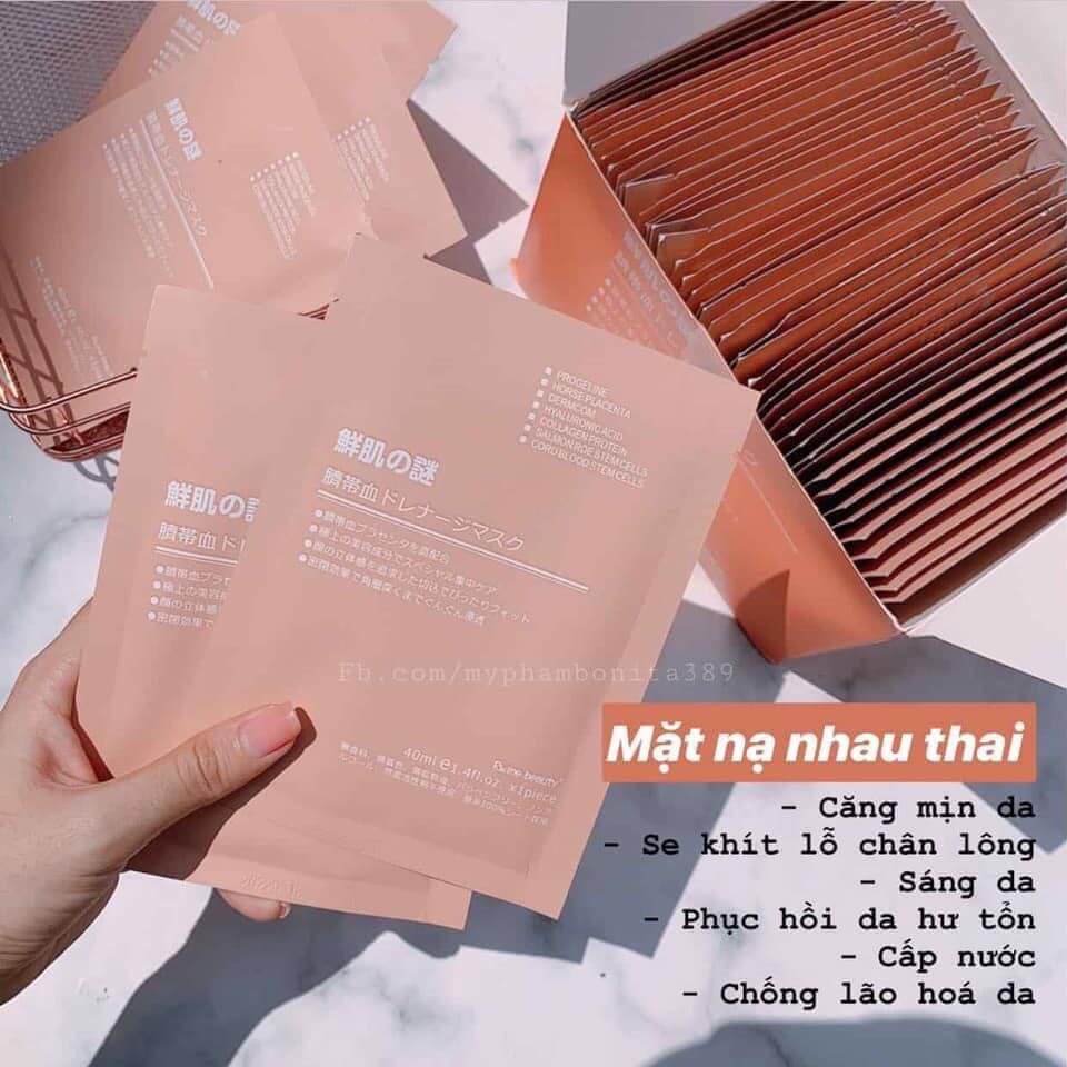 3 Miếng Mặt Nạ Nhau Thai Cừu Nhật Bản, Mặt Nạ Dưỡng Da Cấp Ẩm Chống Lão Hóa Hiệu Quả 40ml - Quà Tặng Kèm Đơn Hàng