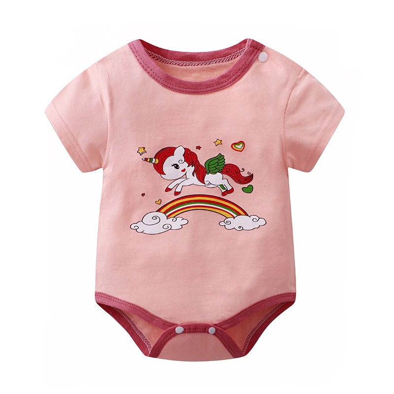 Áo liền quần Cotton HọA TiếT HoạT HìNh Dễ Thương Cho Bé