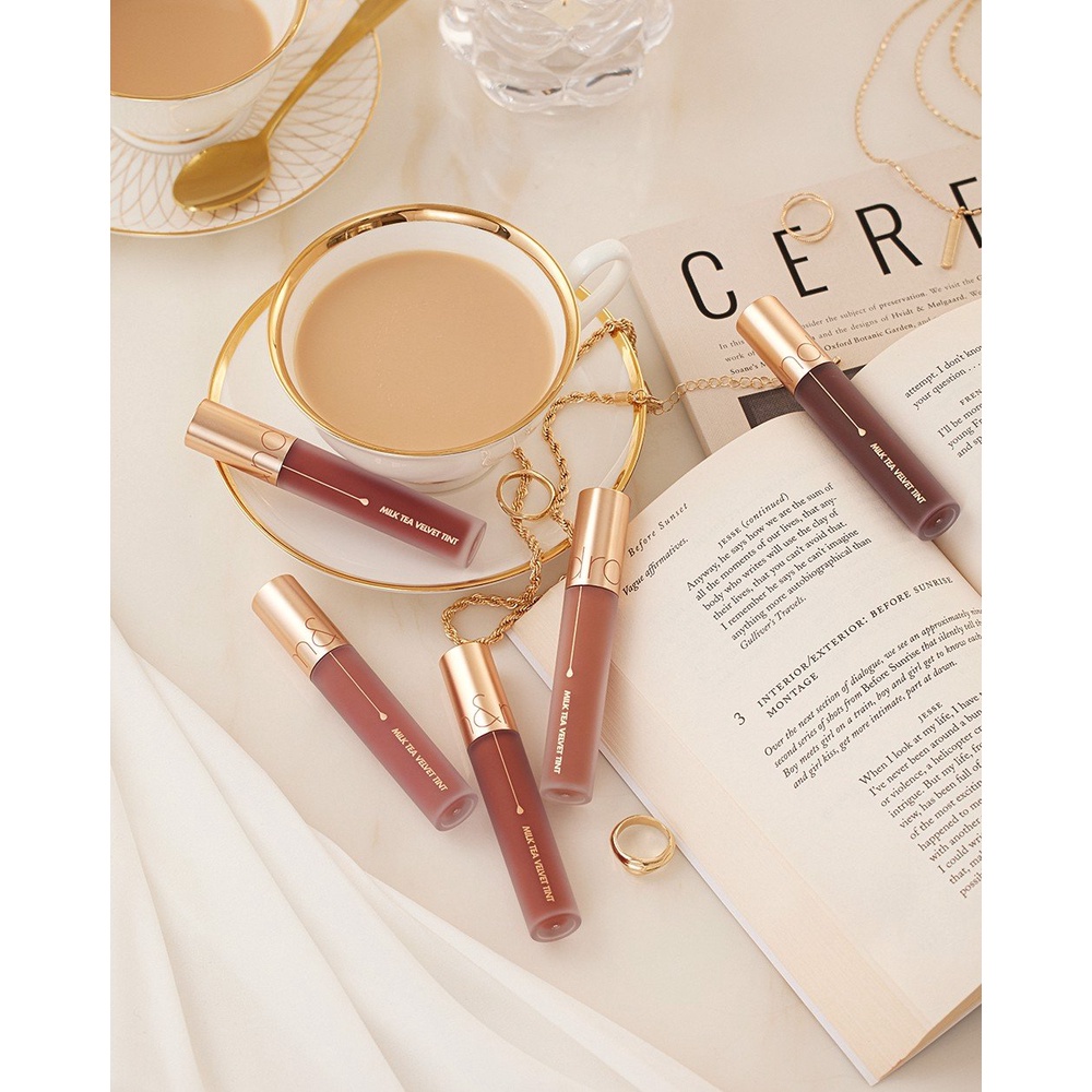 [New Ver 2] Son Kem Lì Trà Sữa, Lâu Trôi, Hàn Quốc Romand Milk Tea Velvet Tint 4.4g