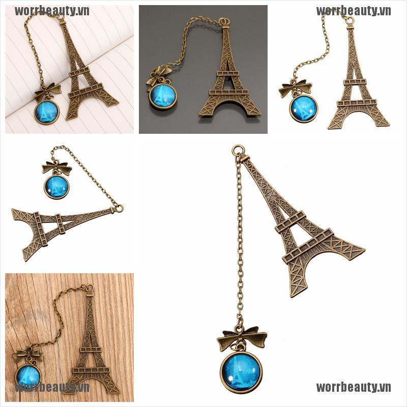 Thẻ Đánh Dấu Sách Bằng Kim Loại Hình Tháp Eiffel Phong Cách Vintage