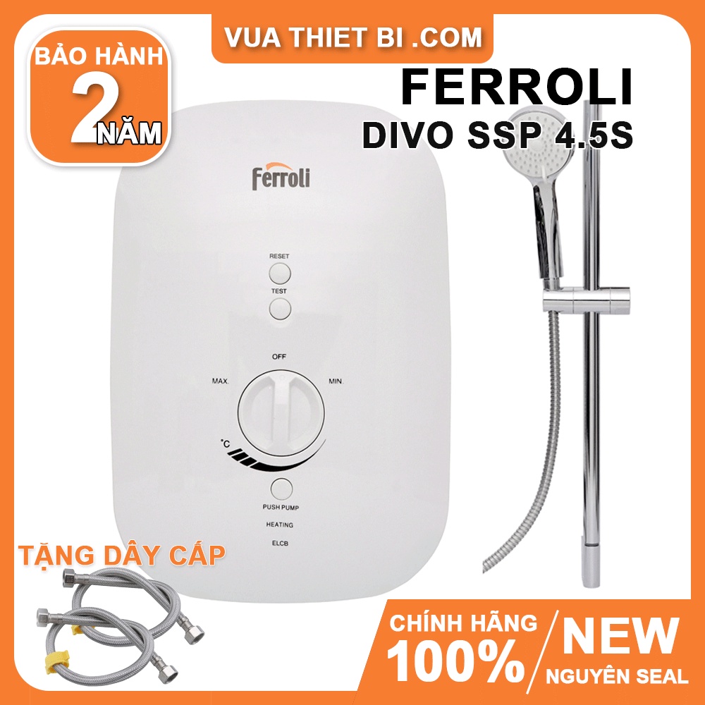 Ferroli DIVO SSP 4.5S – Có bơm – Máy nước nóng trực tiếp