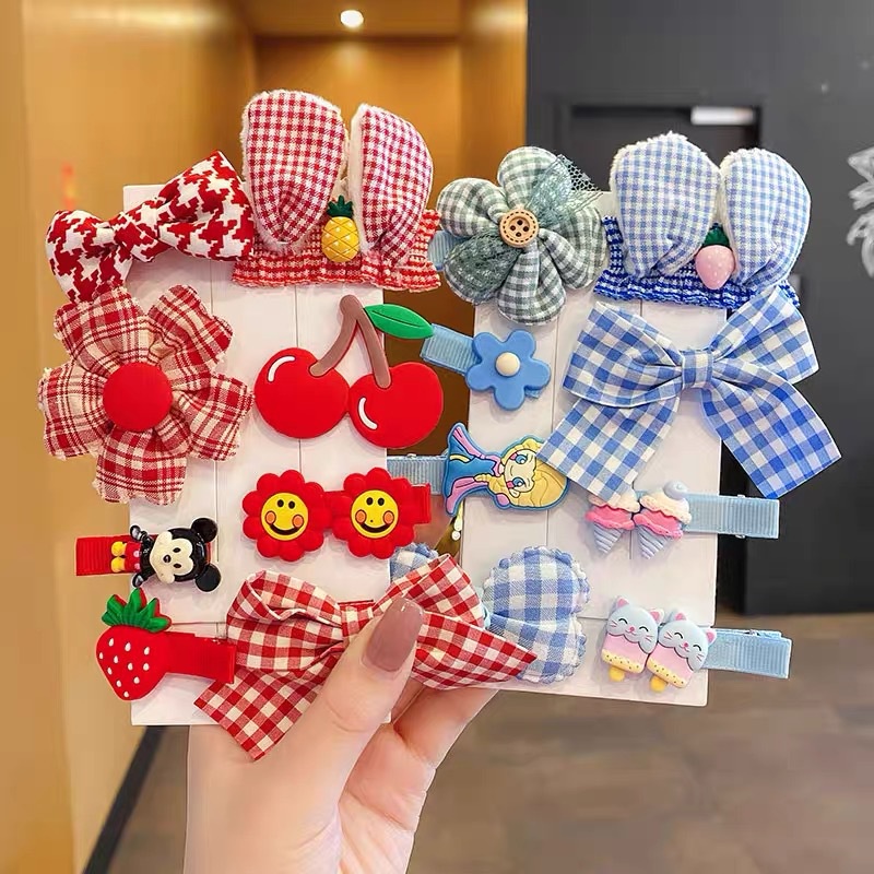 Set Kẹp Tóc Nơ Nhỏ Xinh Mới Dành Cho Bé Gái 2022