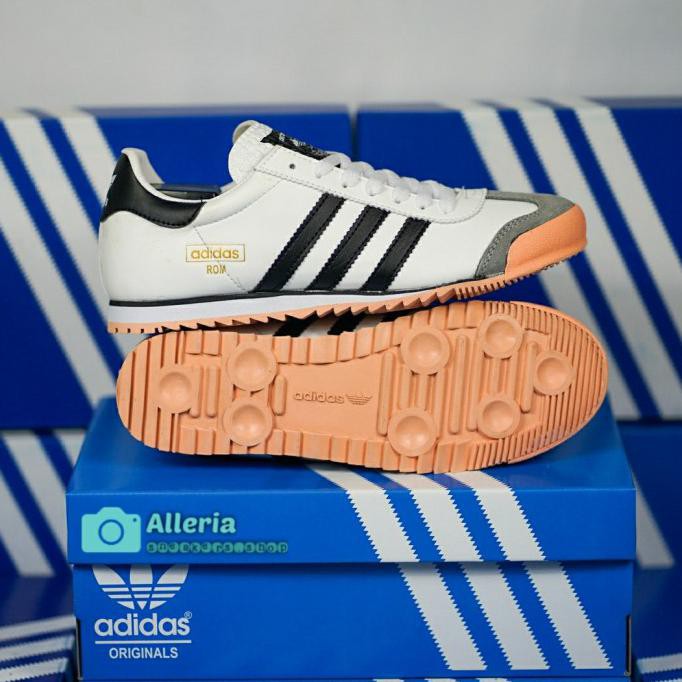 Giày Thể Thao Nam Adidas Rom Trắng Đen Size 39 Cao Cấp