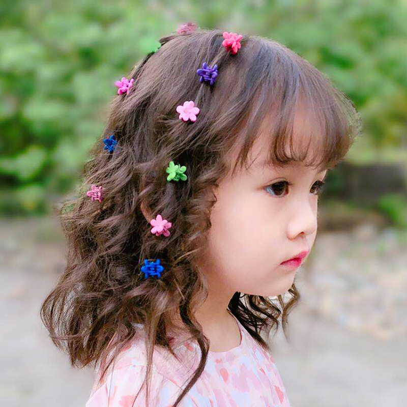 Set 36 Kẹp Tóc Hình Vương Miện Bằng Acrylic Dễ Thương Cho Bé Gái