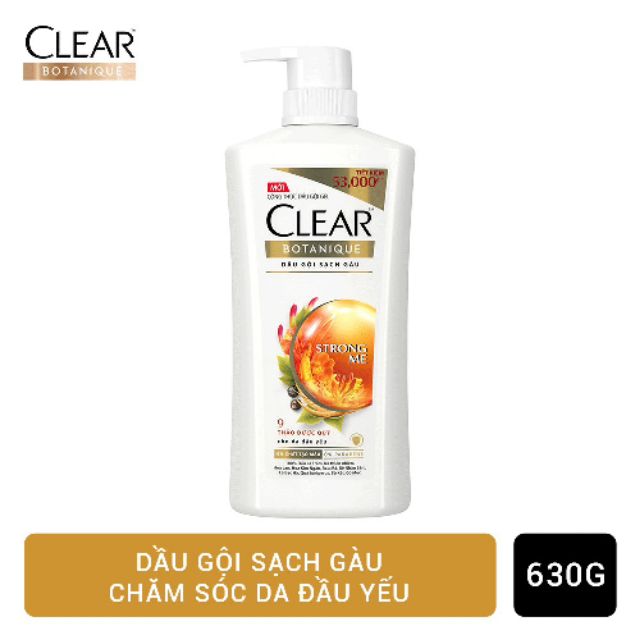 Dầu gội Clear thảo dược chai 630g