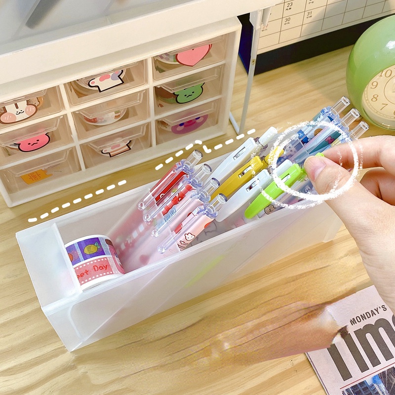Hộp Đựng Bút Trong Suốt Sức Chứa Lớn Tiện Dụng Cho Văn Phòng / Trường Học