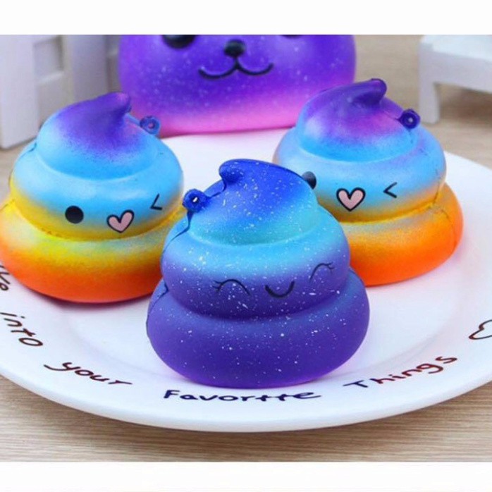 (cảnh báo) -Squishy bé shit galaxy 7cm- hình thật shop chụp