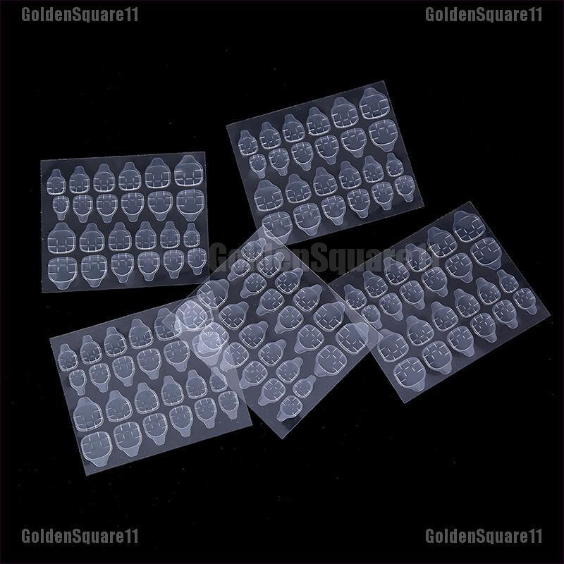 Bộ 5 Tấm / 24 Miếng Dán Móng Tay Giả Hai Mặt Tiện Dụng