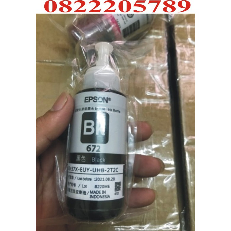 Mực đen mã 672 dùng cho máy in Epson L310,L300,L360,L365,L110,L120,L130.V.V.