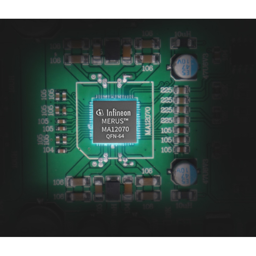 ÂM LY HIFI cao cấp sử dụng chip MERUS MA12070 INFINEON 2x80W