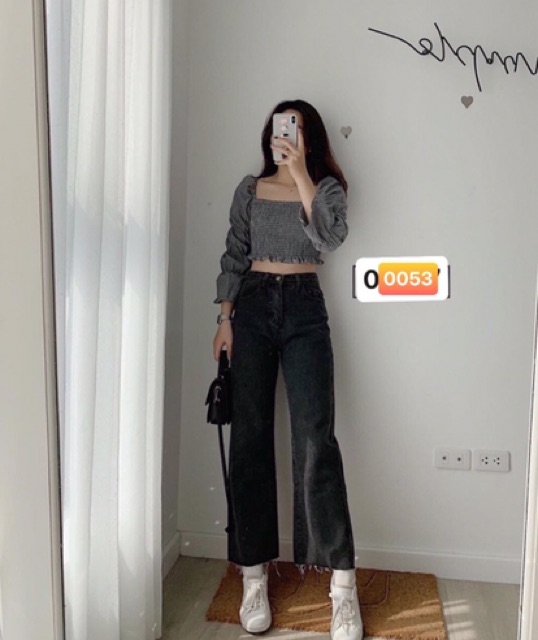 QUẦN JEAN ĐEN ỐNG RỘNG SIÊU HOT🎯mã 053 | BigBuy360 - bigbuy360.vn