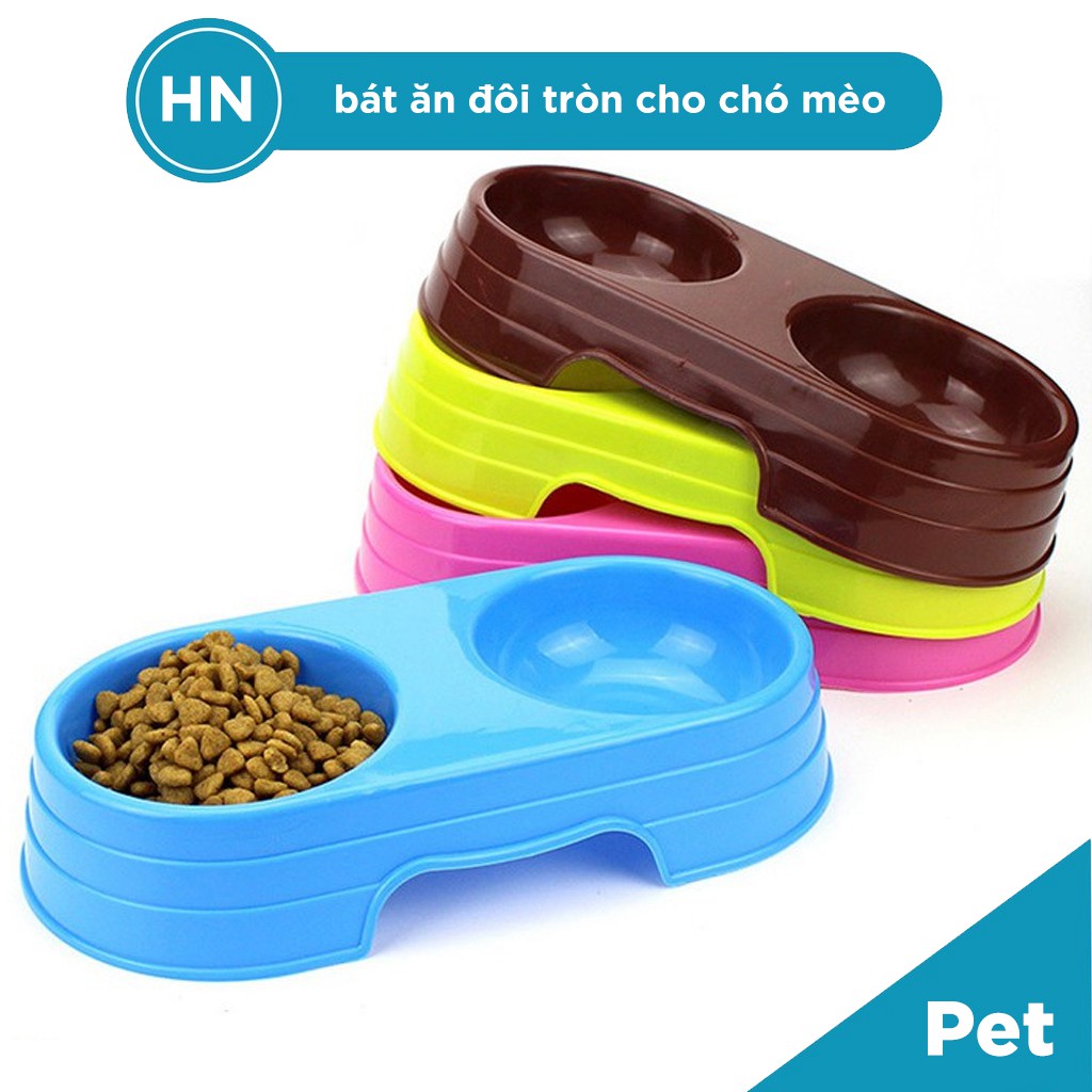 BÁT ĂN ĐÔI BẰNG NHỰA DÀNH CHO CHÓ MÈO CON- Phụ Kiện Cho Thú Cưng