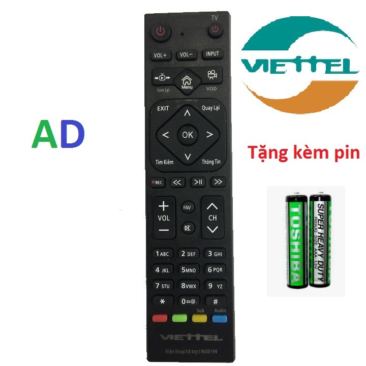 Điều khiển đầu box Viettel internet ,Remote điều khiển từ xa đầu truyền hình đầu mạng Viettel