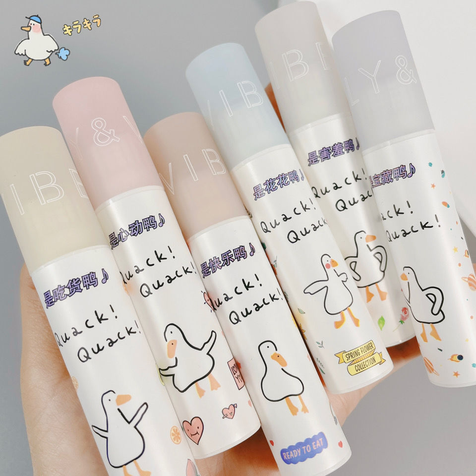 Son Môi Lì Mịn Như Nhung Thiết Kế Họa Tiết Chú Vịt Hoạt Hình Dễ Thương | BigBuy360 - bigbuy360.vn