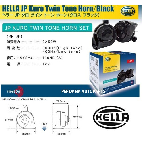 Kèn Ốc Sên Innova / Fortuner (plug) - Hella Jp Kuro X2klakson