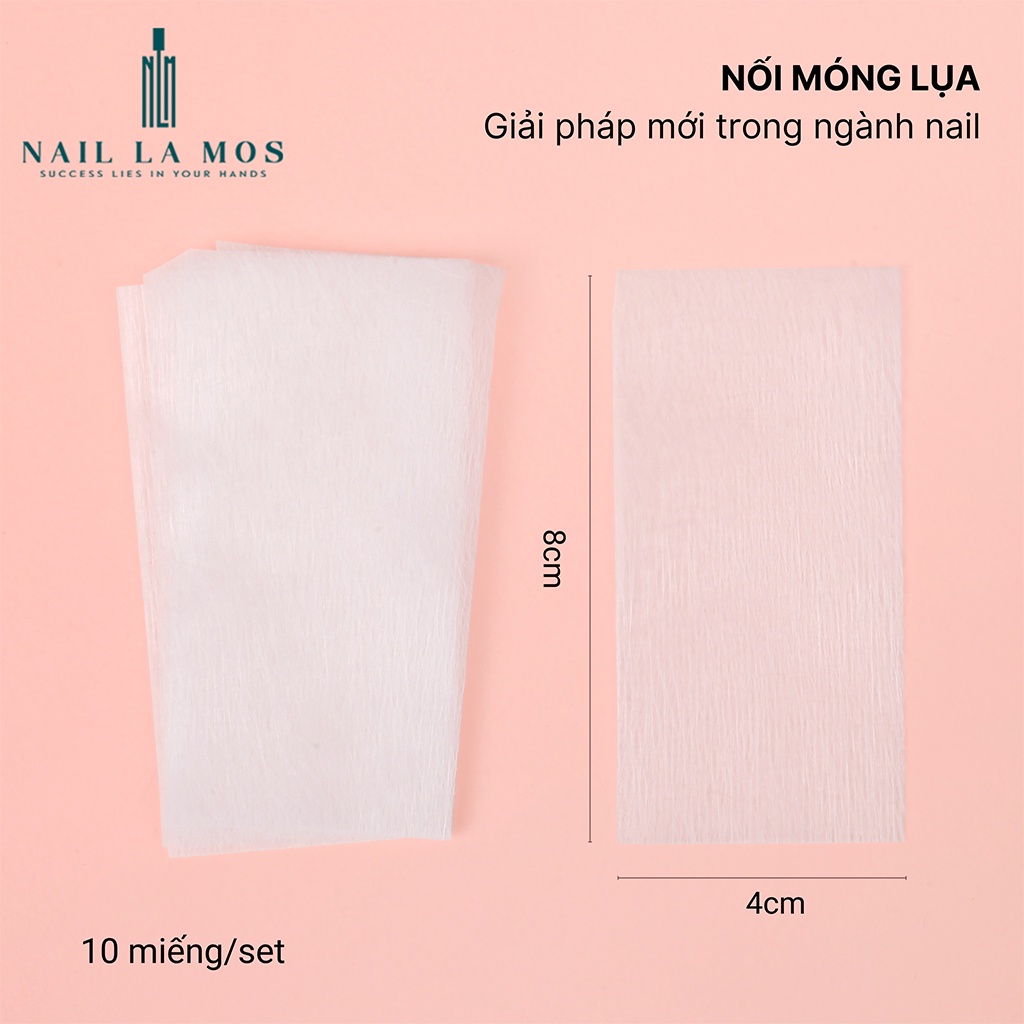 Set 10 miếng giấy lụa nối dài móng nhanh và bền, đẹp tự nhiên