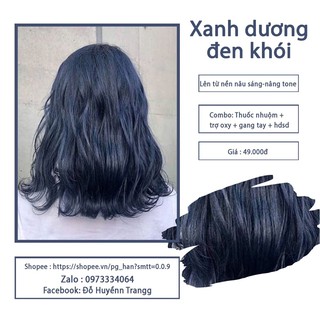 Thuốc Nhuộm Tóc màu XANH DƯƠNG ĐEN KHÓI
