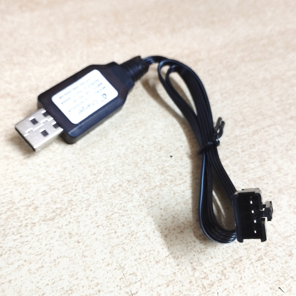 Dây sạc usb 7.4V dung lượng 500mA chân cắm SM4P sạc pin 14500, Lion 523450