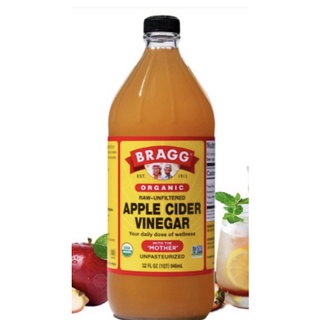 Giấm Táo Hữu Cơ Bragg Organic Apple Cider Vinegar, Có Con Giấm (With Mother)