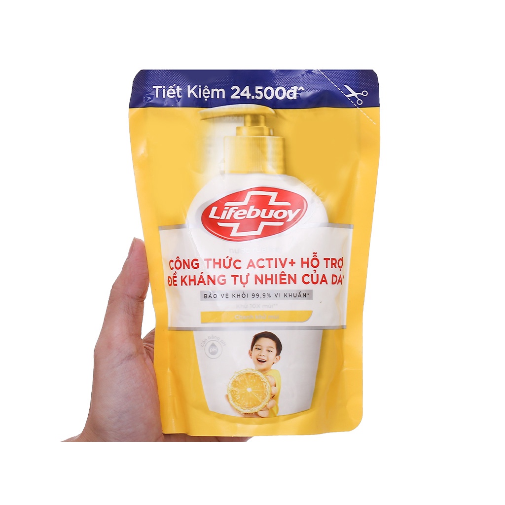 (Hàng chất lượng) Nước rửa tay lifebuoy 450g túi vàng