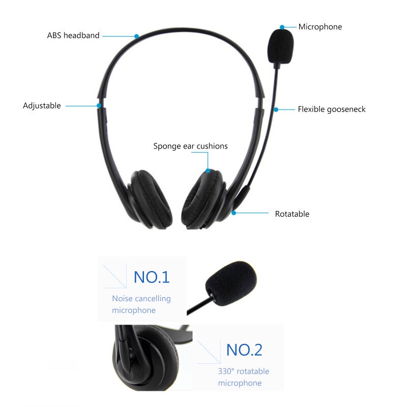 Tai nghe dây giắc cắm 3.5mm có mic chống tiếng ồn