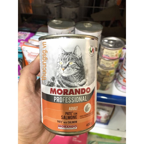 Pate mèo Morando lon 400g (Ý)