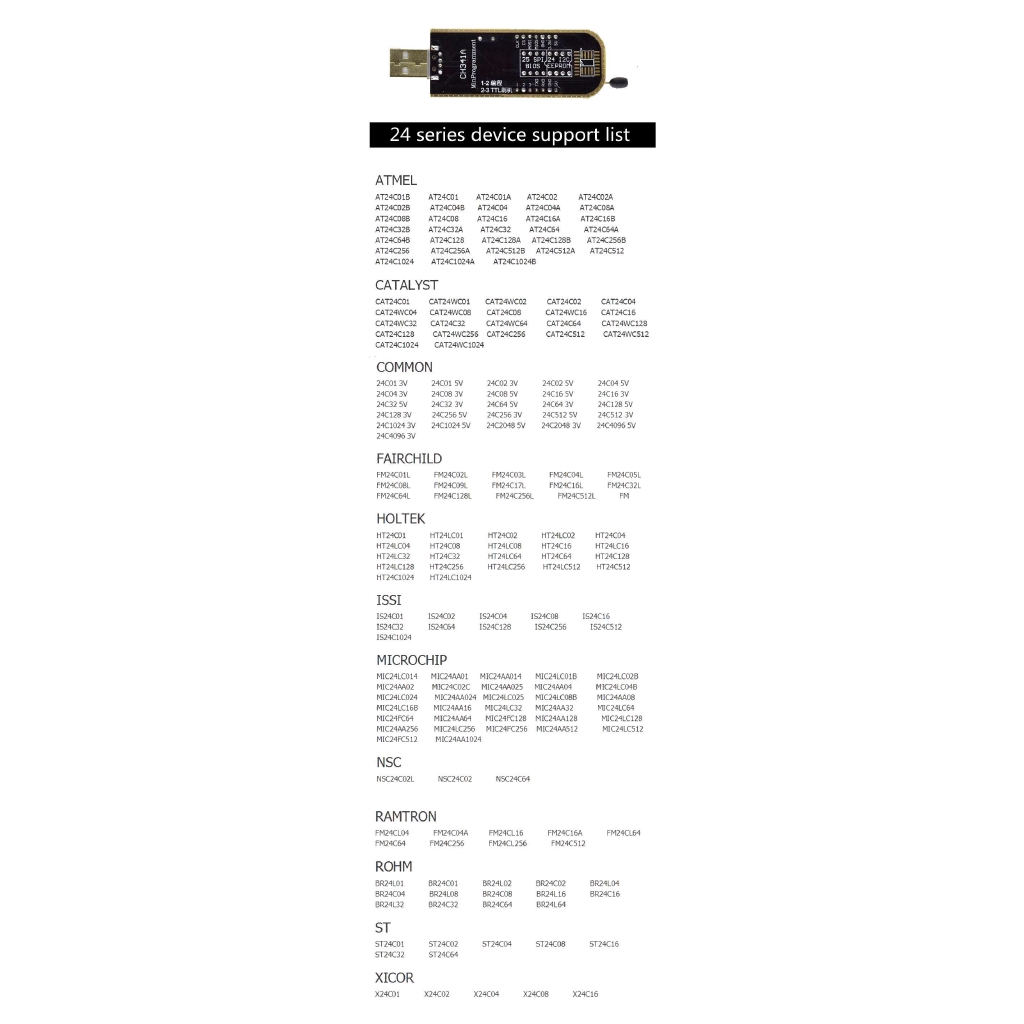 Mô đun CH341A 24 25 Series EEPROM Flash BIOS USB + kẹp SOIC8 SOP8 cho EEPROM 93CXX / 25CXX / 24CXX