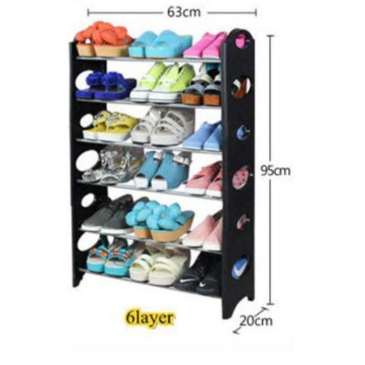 GIẢM GIÁ - Giá kệ inox 6 tầng để giày dép, túi xách, chậu hoa, cây cảnh lắp ghép dễ dàng