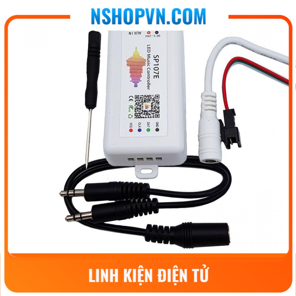 Bộ điều khiển LED WS2812 nháy theo nhạc SP107E 5-24V app bluetooth