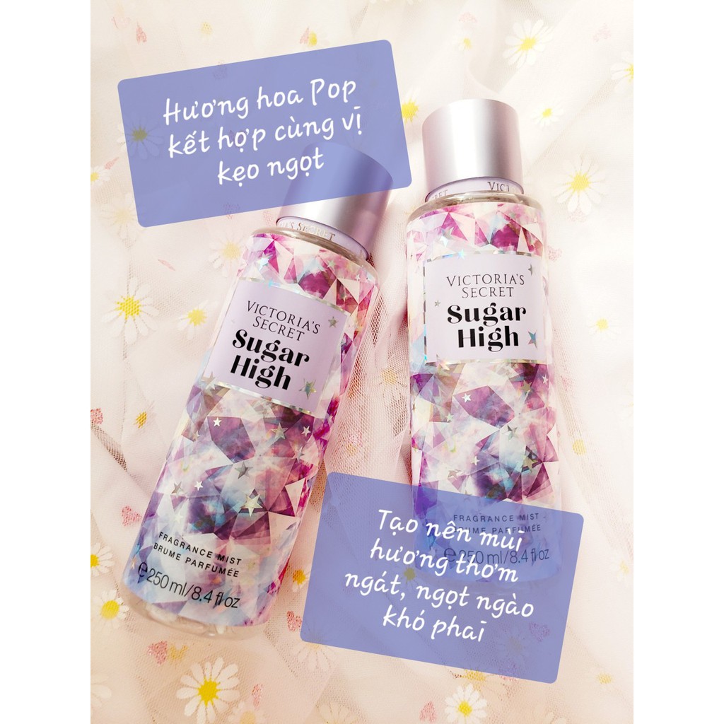 Xịt thơm body (body mist) Victoria's secret Baby Sweet + BOMSHELL ( 250mL) ( tem nhãn đầy đủ)