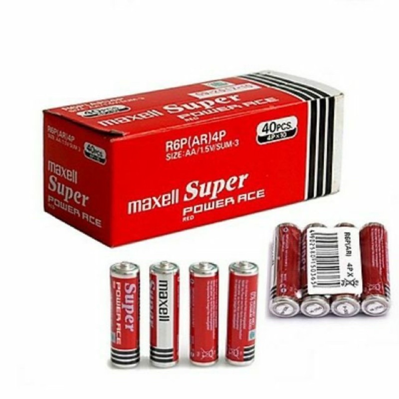 Pin AA Maxell Super AA Tiểu Vỉ 4 Viên Hàng Chất Lượng Tích Điện Cao, Sử Dụng Cho Remote TV, Đồ Chơi Điện Tử