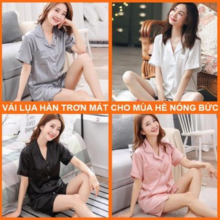 [Đồ bộ mặc nhà nữ] Bộ Pijama Lụa Cộc Tay Nữ Cao Cấp, Bộ Đồ Ngủ Nữ Mùa Hè MADELA Cao Cấp