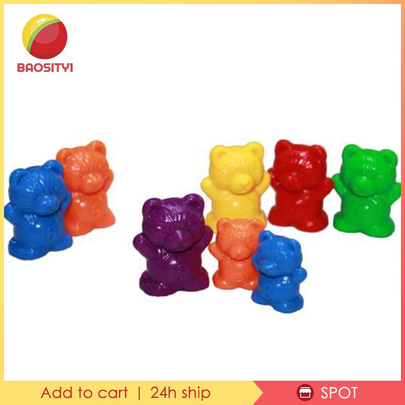 [Baosity1] Bộ 0 Đồ Chơi Đếm Hình Gấu Bằng Nhựa Nhiều Màu Sắc