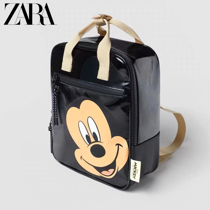 Balo cho bé zara mickey đen bóng,mẫu mới ra 2022,siêu đẹp mới onweb