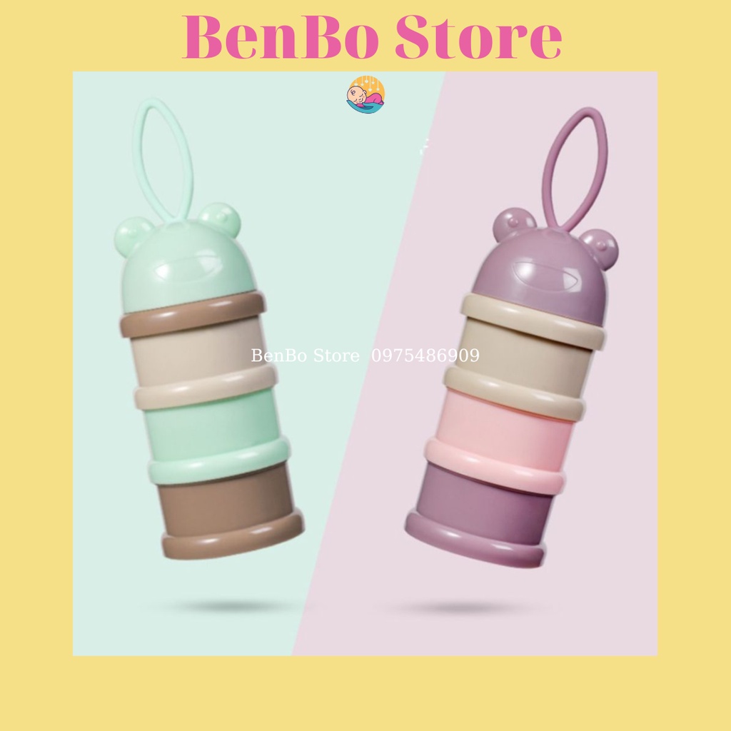 Hộp chia sữa 3 ngăn độc lập, có quai cầm rất tiện lợi