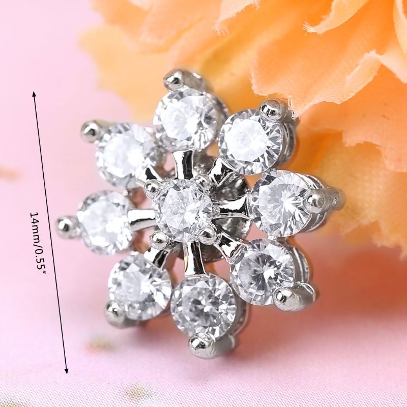 1 Nút Trang Trí Hình Vương Miện Tròn Lấp Lánh 14mm