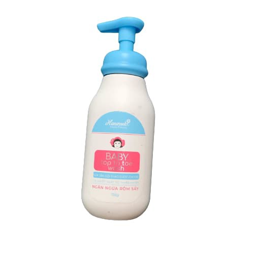 Sữa tắm gội thảo dược em bé Hanayuki Baby Top To Toe Wash ngừa rôm sẩy chính hãng 150gr - HÀNG CHÍNH HÃNG