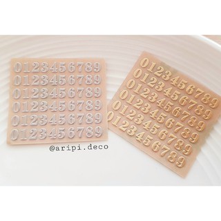 Sticker hình dán kim loại bảng số G7/ Nguyên liệu làm resin trang trí